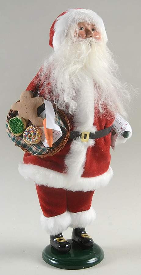 Santa & Mrs Claus Santa With Cookie Tray And Letters - No Box by Byers' Choice Ltd-1