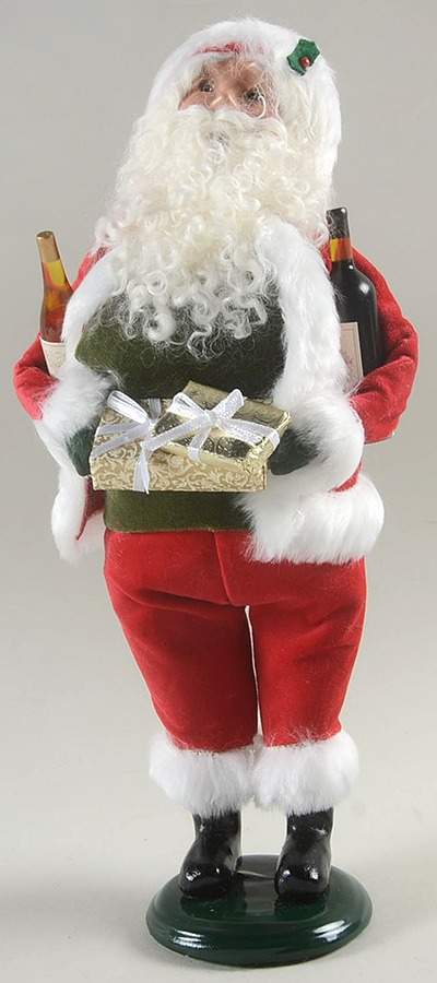 Santa & Mrs Claus Celebrate Santa With Wine And Presents - No Box by Byers' Choice Ltd-1