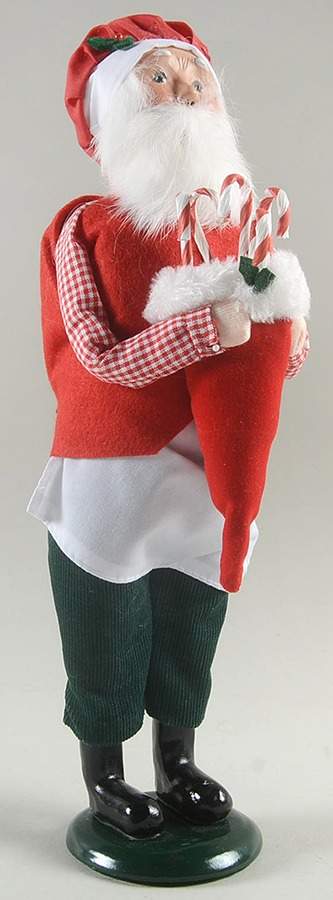 Santa & Mrs Claus Santa Chef With Hat Of Candy Canes - No Box by Byers' Choice Ltd-1