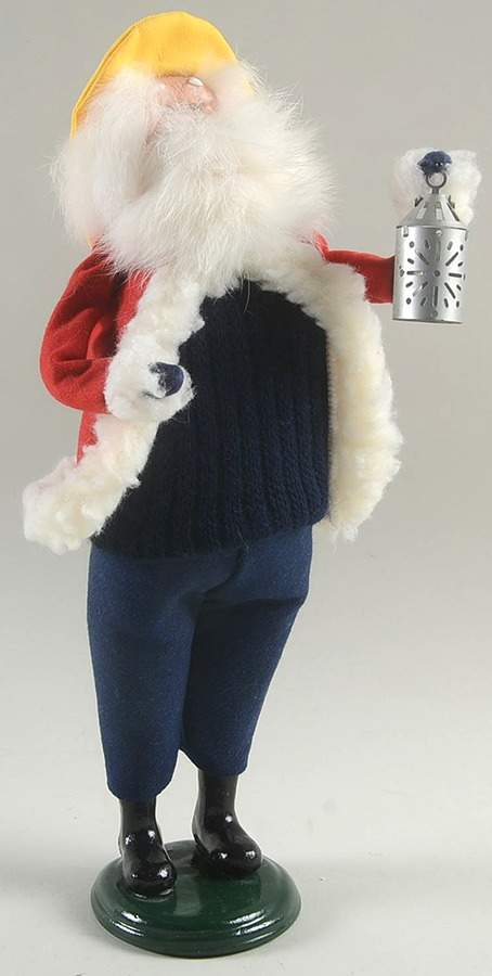 Santa & Mrs Claus Santa With Lantern In A Yellow - No Box by Byers' Choice Ltd-1