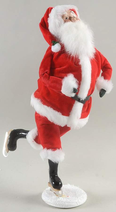 Santa & Mrs Claus Santa Skating-Red Suit - No Box by Byers' Choice Ltd-1