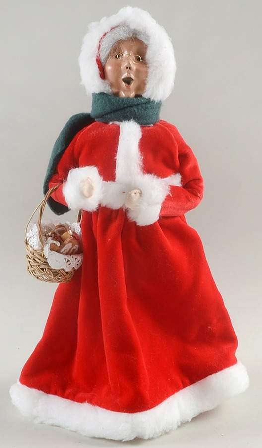 Santa & Mrs Claus Mrs Claus With Basket Of Cookies - No Box by Byers' Choice Ltd-1