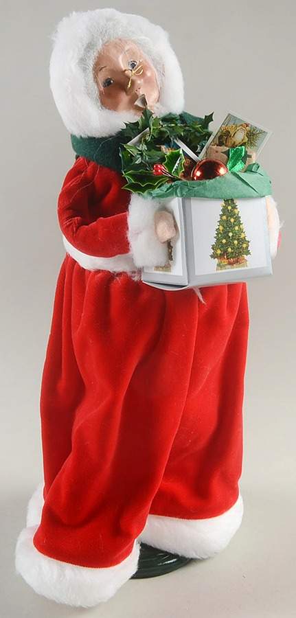 Santa & Mrs Claus Mrs Claus With Gift Tree Box - No Box by Byers' Choice Ltd-1
