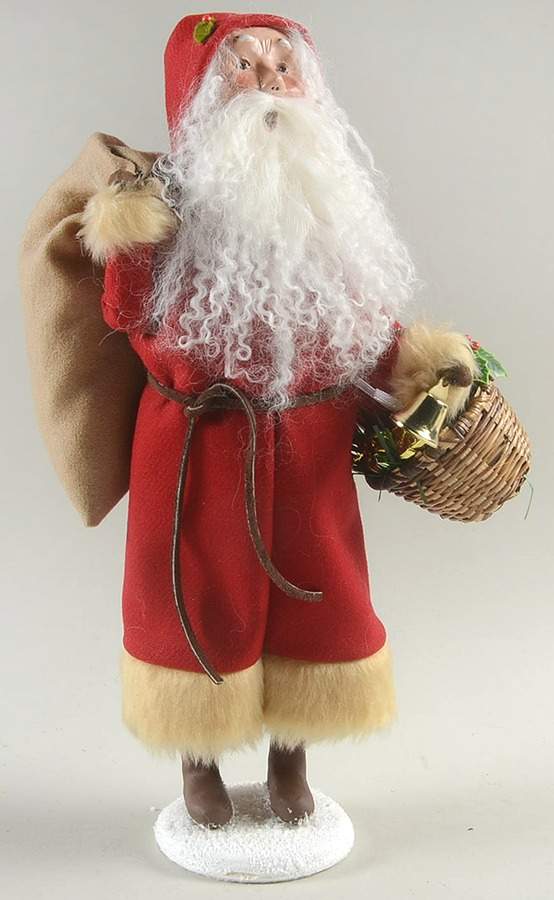 Santa & Mrs Claus Old World Santa With Basket And Gifts - No Box by Byers' Choice Ltd-1