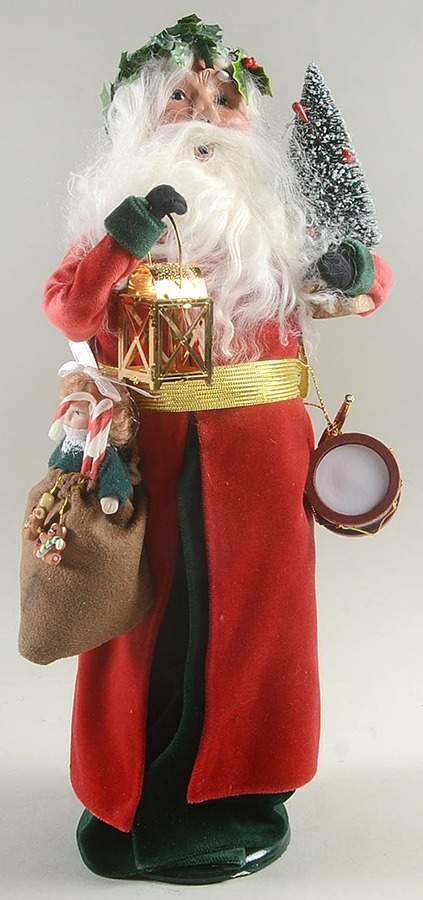 Santa & Mrs Claus St Nicholas With Bag And Lantern - No Box by Byers' Choice Ltd-1