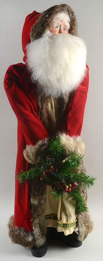 Fireside Display Red Coat-Fur Trim-Santa  - No Box by Byers' Choice Ltd-1