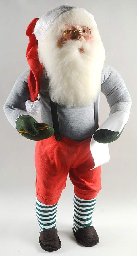 Fireside Display Working Santa With List - No Box by Byers' Choice Ltd-1