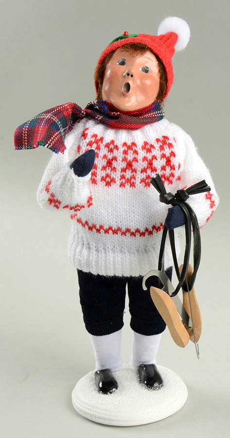 Snow Day Fun Specialty Characters Boy Holding Skates - No Box by Byers' Choice Ltd-1