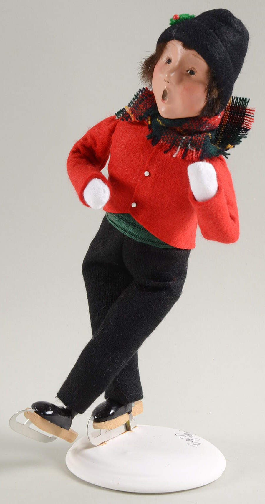 Winter Outdoor Activities Skater Boy-Red Coat/Black Pants - No Box by Byers' Choice Ltd-1
