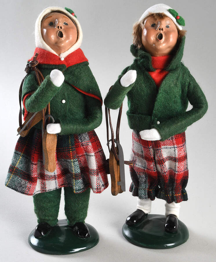 Winter Outdoor Activities Boy & Girl With Skates - No Box by Byers' Choice Ltd-1