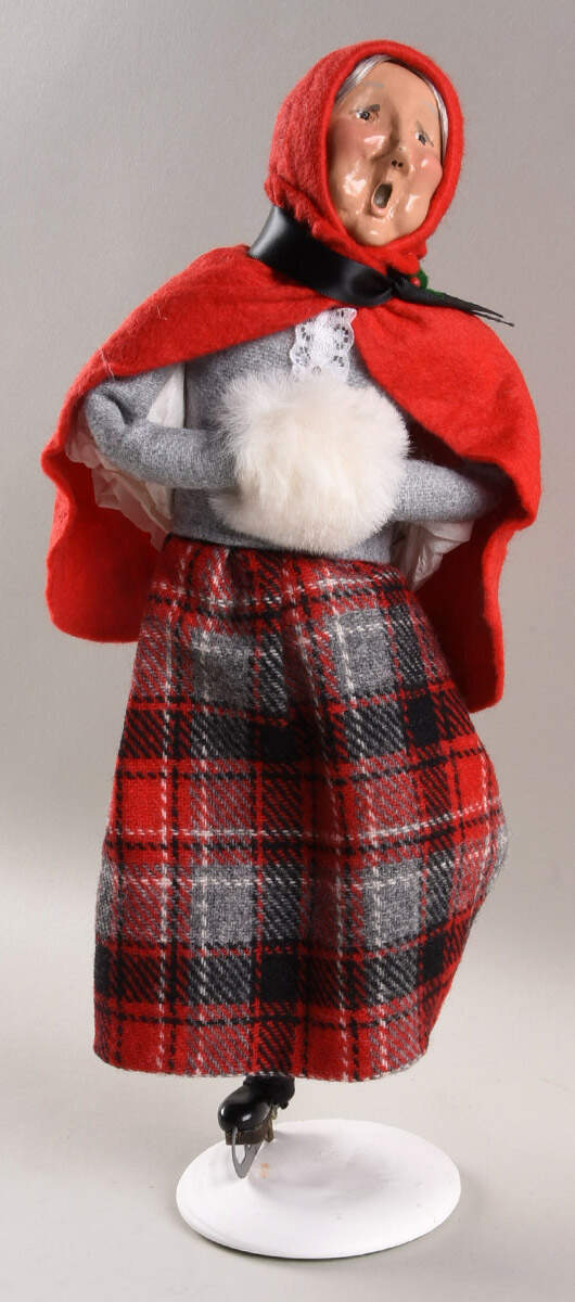 Winter Outdoor Activities Grandmother Skating Red Cape - No Box by Byers' Choice Ltd-1