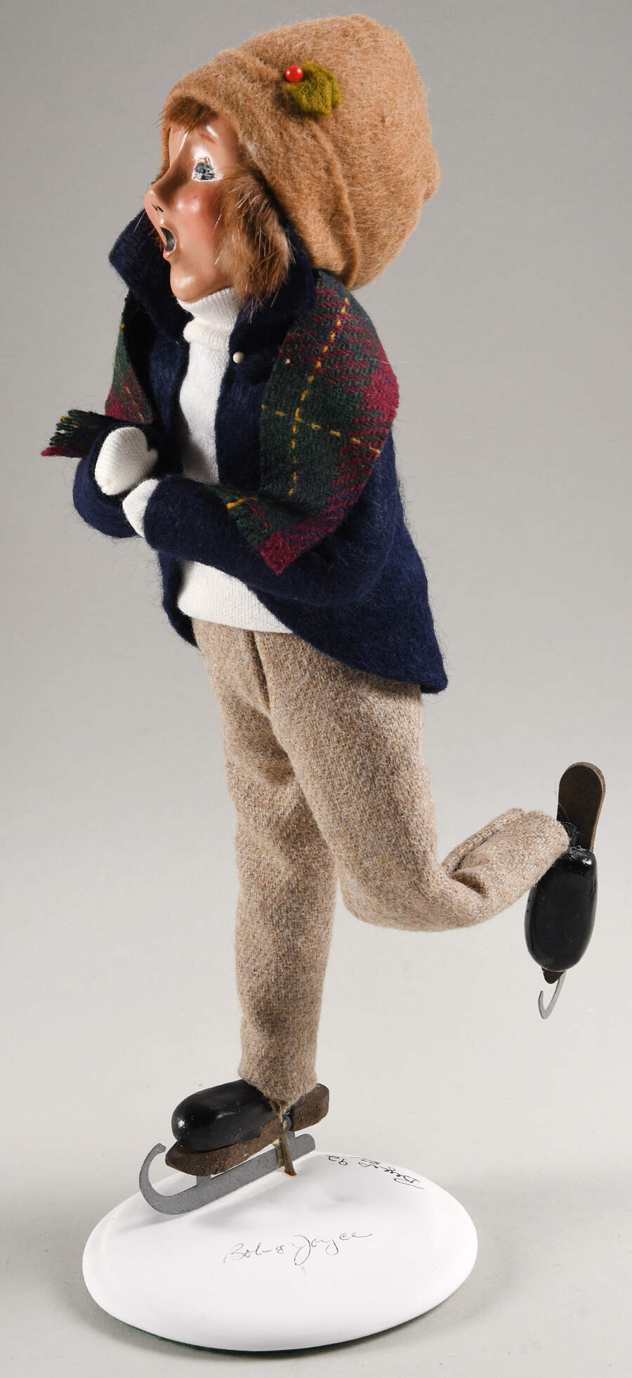 Winter Outdoor Activities Skater Boy-Blue Coat - No Box by Byers' Choice Ltd-1