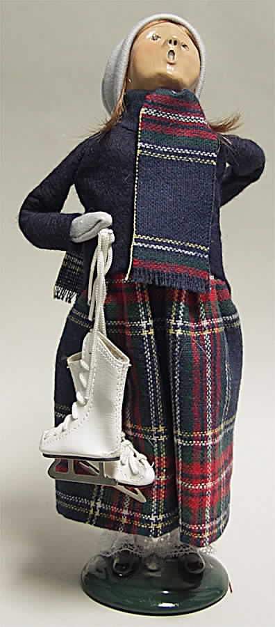 Winter Outdoor Activities Woman With Skates - No Box by Byers' Choice Ltd-1