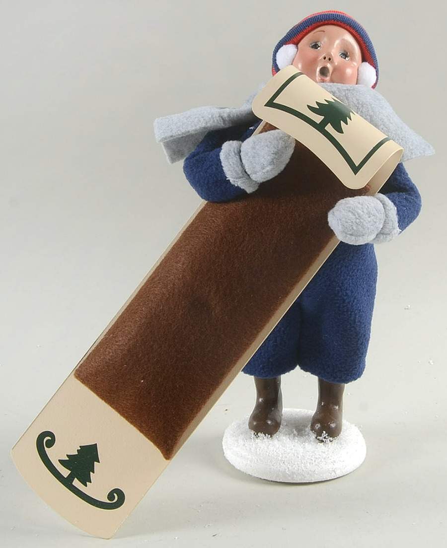 Snow Day Fun Specialty Characters Snow Day Kid With Toboggan - No Box by Byers' Choice Ltd-1