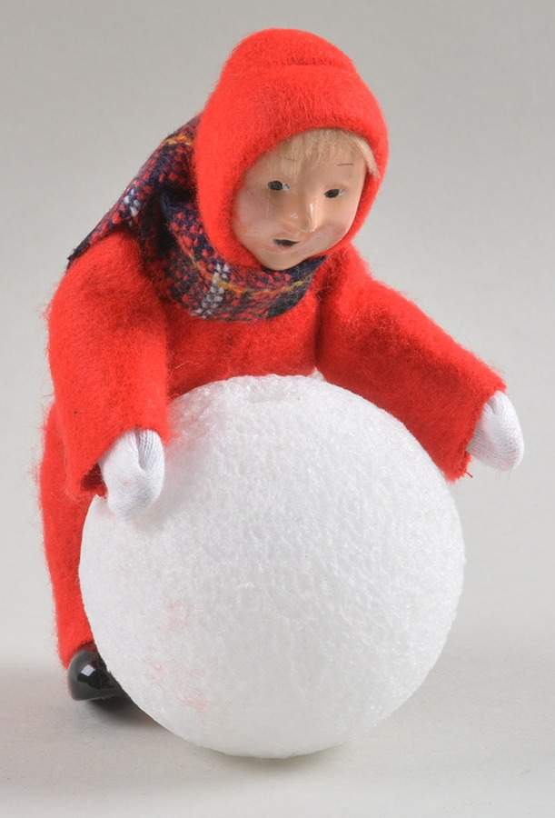 Winter Outdoor Activities Toddler With Snowball-Red Suit - No Box by Byers' Choice Ltd-1