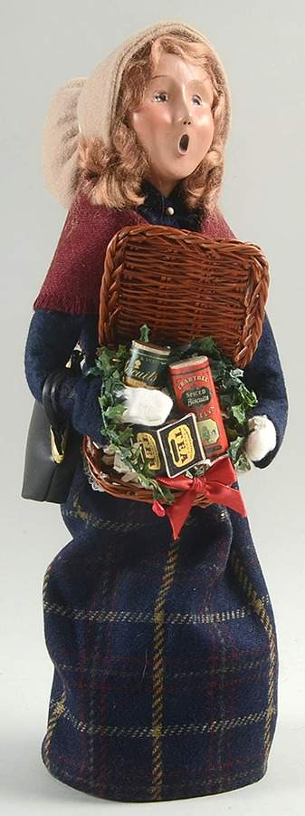 Crabtree & Evelyn Carolers Shopper Woman-Blue Dress - No Box by Byers' Choice Ltd-1