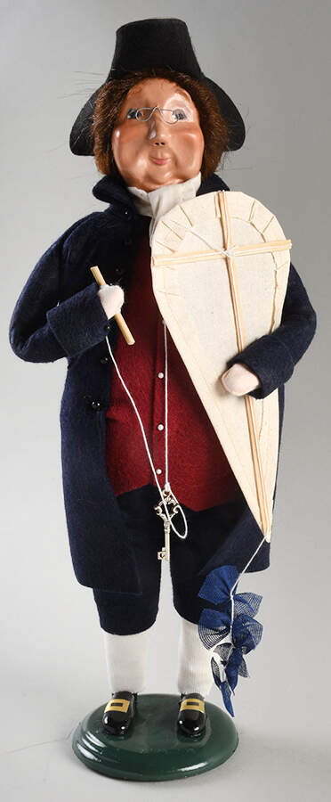 Historical Ben Franklin With Kite - No Box by Byers' Choice Ltd-1