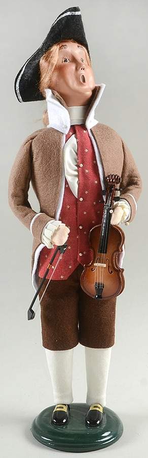 Historical Thomas Jefferson With Violin - No Box by Byers' Choice Ltd-1