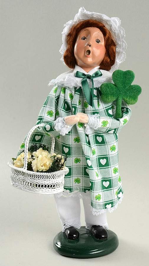 St Patrick's Day Irish Girl With Basket - No Box by Byers' Choice Ltd-1