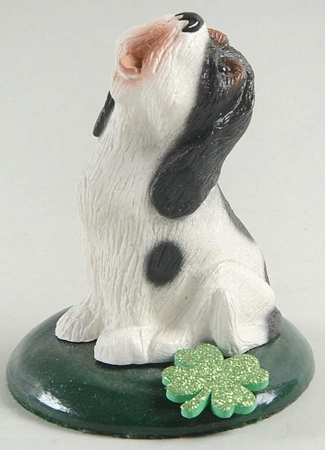St Patrick's Day Basset Hound With Shamrock - No Box by Byers' Choice Ltd-1