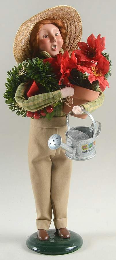 Christmas Store Exclusives Gardener - Woman With  Poinsettia - No Box by Byers' Choice Ltd-1