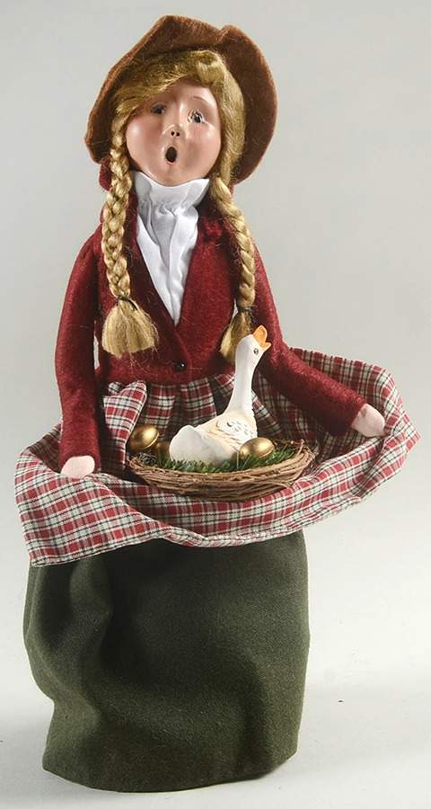 Christmas Store Exclusives Girl With Goose-The Golden Goose - No Box by Byers' Choice Ltd-1