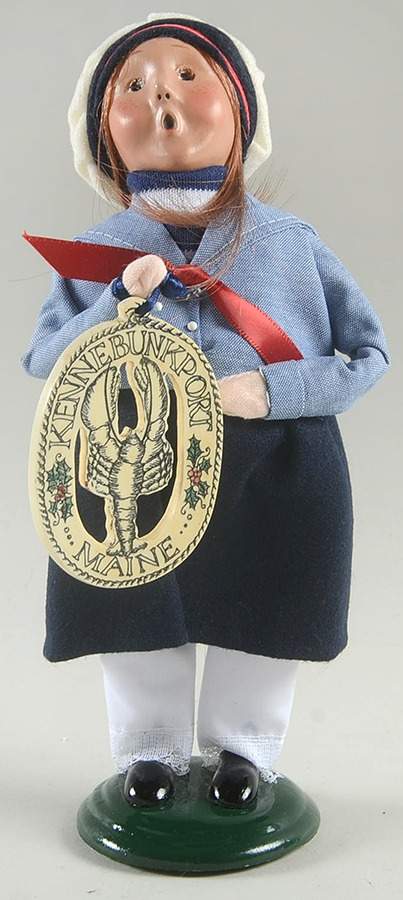 Christmas Store Exclusives Girl Sailor W/Lobster Sign-Christmas Hou - No Box by Byers' Choice Ltd-1