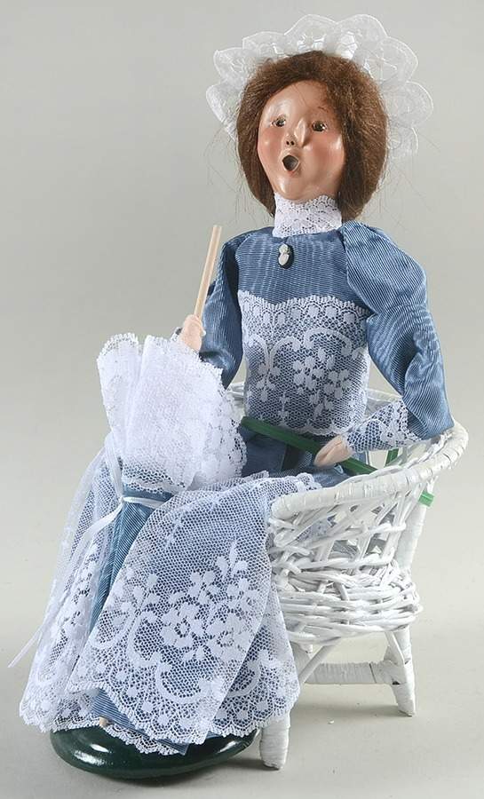 Spring Store Exclusives Woman With Umbrella Sitting - No Box by Byers' Choice Ltd-1