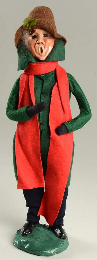 Christmas Store Exclusives Man With Red Scarf-Bumpy Base - No Box by Byers' Choice Ltd-1