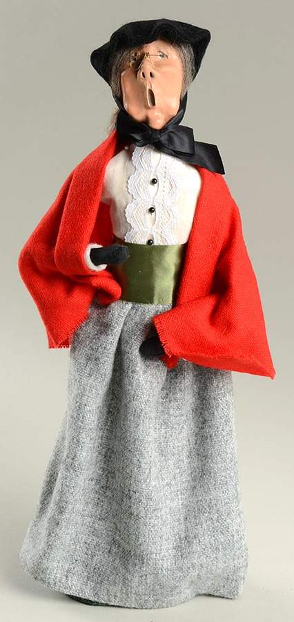 Christmas Store Exclusives Woman In Red Shawl-Bumpy Base - No Box by Byers' Choice Ltd-1
