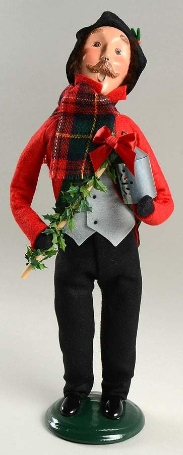 Christmas Store Exclusives Man With Lantern-Red Coat - No Box by Byers' Choice Ltd-1