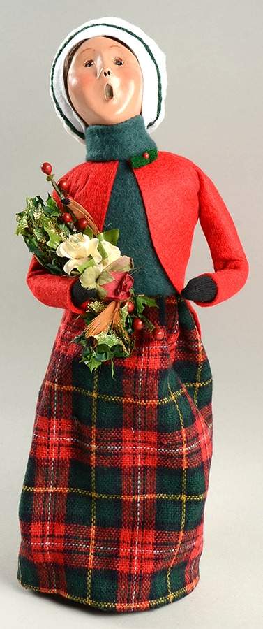 Christmas Store Exclusives Woman With Rose Bouquet - No Box by Byers' Choice Ltd-1