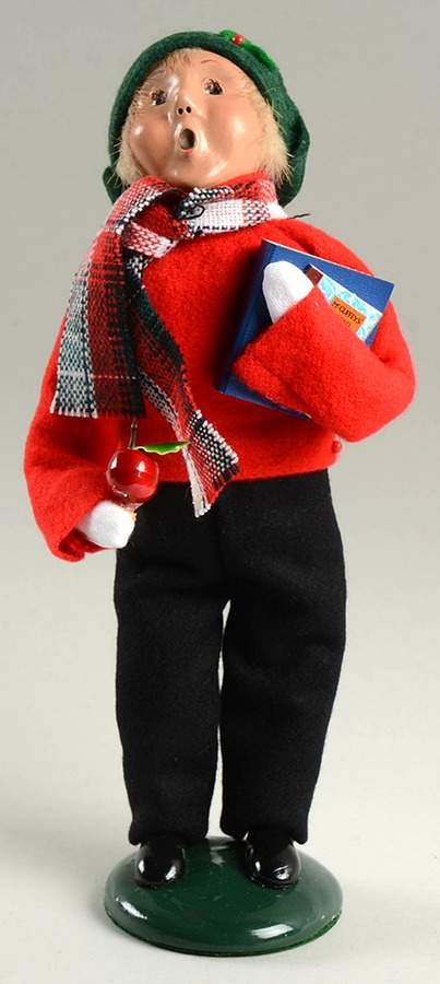 Christmas Store Exclusives School Boy With Apple And Books - No Box by Byers' Choice Ltd-1