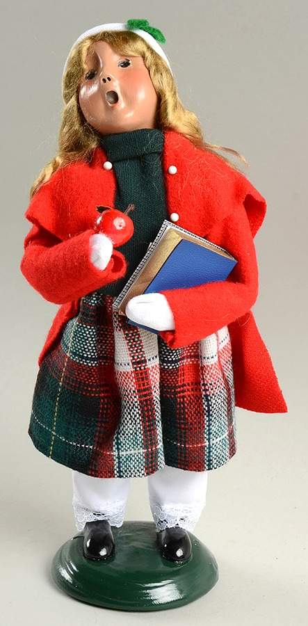 Christmas Store Exclusives School Girl With Apple And Books - No Box by Byers' Choice Ltd-1