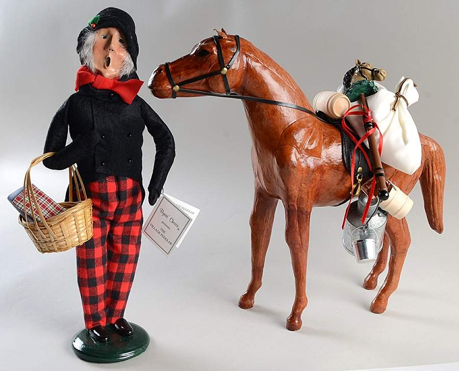 Christmas Store Exclusives Village Peddler With Horse - No Box by Byers' Choice Ltd-1