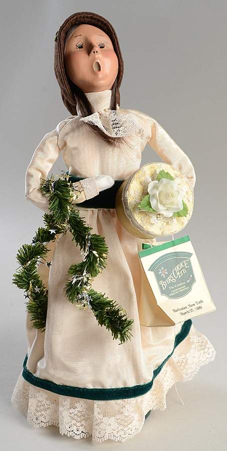 Christmas Store Exclusives Victorian Shopper Woman With Garland - No Box by Byers' Choice Ltd-1