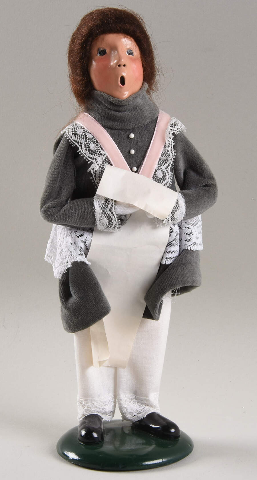 Talbots Carolers Girl With Music-Grey Sweater - No Box by Byers' Choice Ltd-1