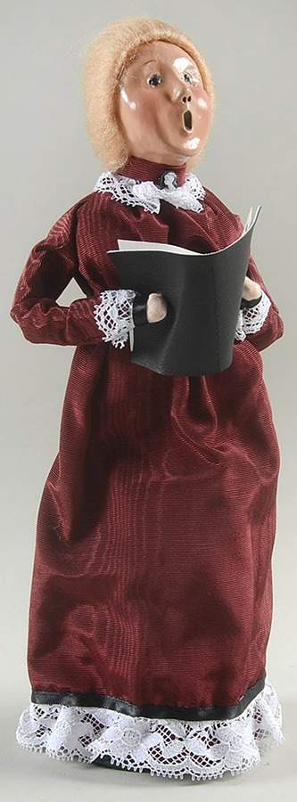 Talbots Carolers Victorian Woman With Song Book - No Box by Byers' Choice Ltd-1