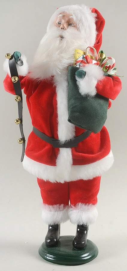 Talbots Carolers Santa With Sleigh Bells And Bag - No Box by Byers' Choice Ltd-1
