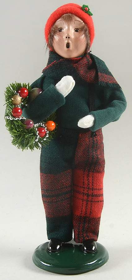 Talbots Carolers Boy With Wreath - No Box by Byers' Choice Ltd-1