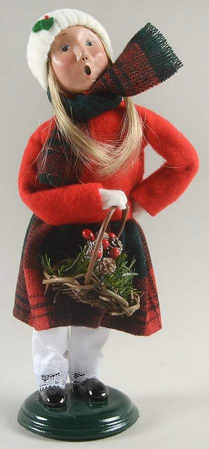 Talbots Carolers Girl With Pinecones Basket - No Box by Byers' Choice Ltd-1