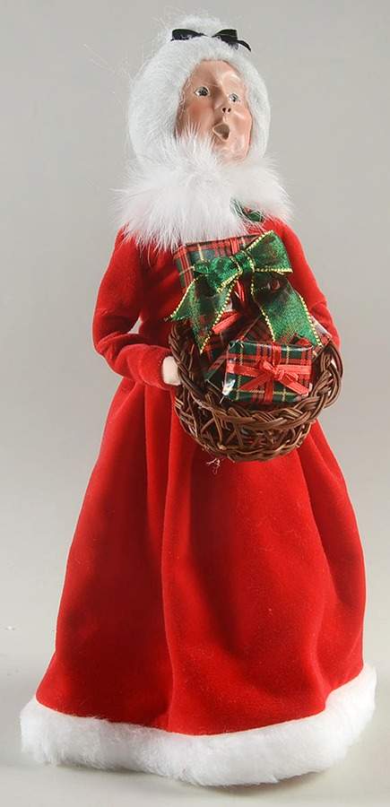 Talbots Carolers Mrs Claus With Basket Presents - No Box by Byers' Choice Ltd-1