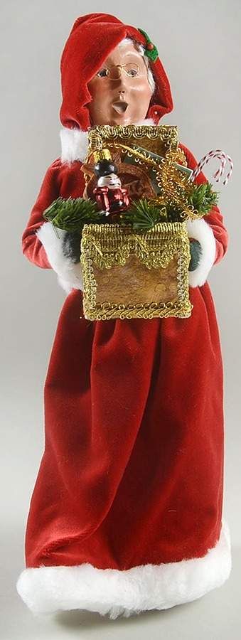 Talbots Carolers Mrs Claus With Gift Box Of Presents - No Box by Byers' Choice Ltd-1