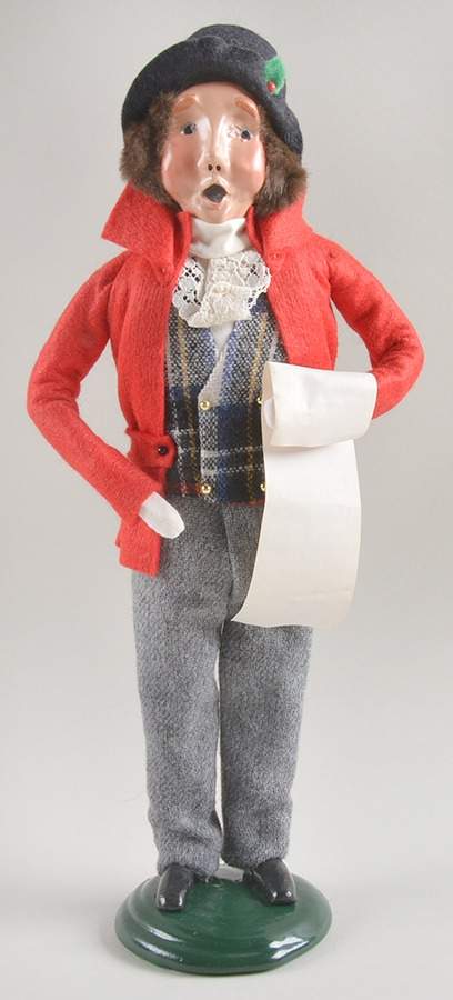 Talbots Carolers Man With Music-Red Coat - No Box by Byers' Choice Ltd-1