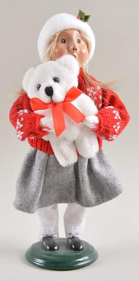 Talbots Carolers Girl With Teddy Bear - No Box by Byers' Choice Ltd-1