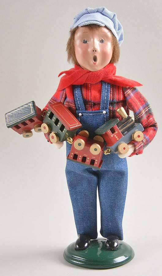 Talbots Carolers Boy With Toy Train - No Box by Byers' Choice Ltd-1