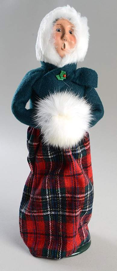 Talbots Carolers Woman In White Hat And Muff - No Box by Byers' Choice Ltd-1