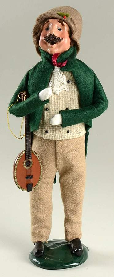 Christmas Waits Victorian Man With Mandolin - No Box by Byers' Choice Ltd-1