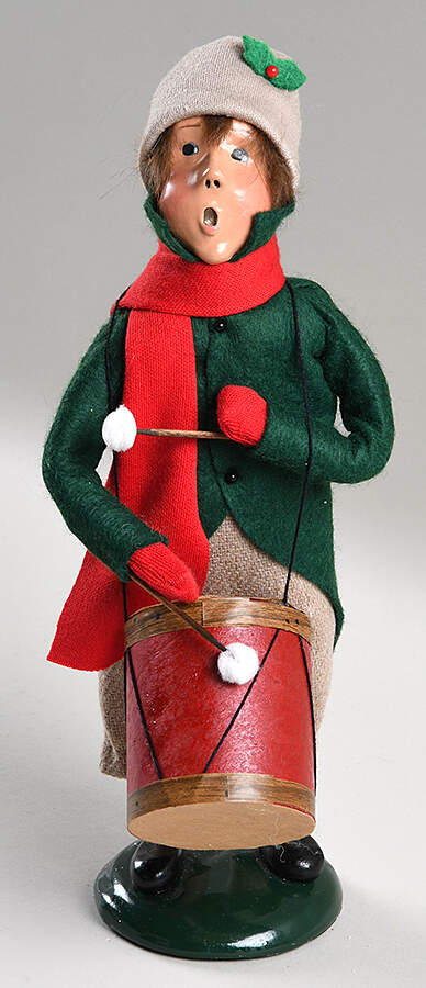 Musicians Drummer Boy-Green - No Box by Byers' Choice Ltd-1