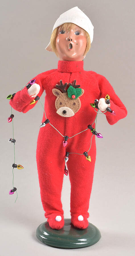 Night Before Christmas Decorating Boy - No Box by Byers' Choice Ltd-1